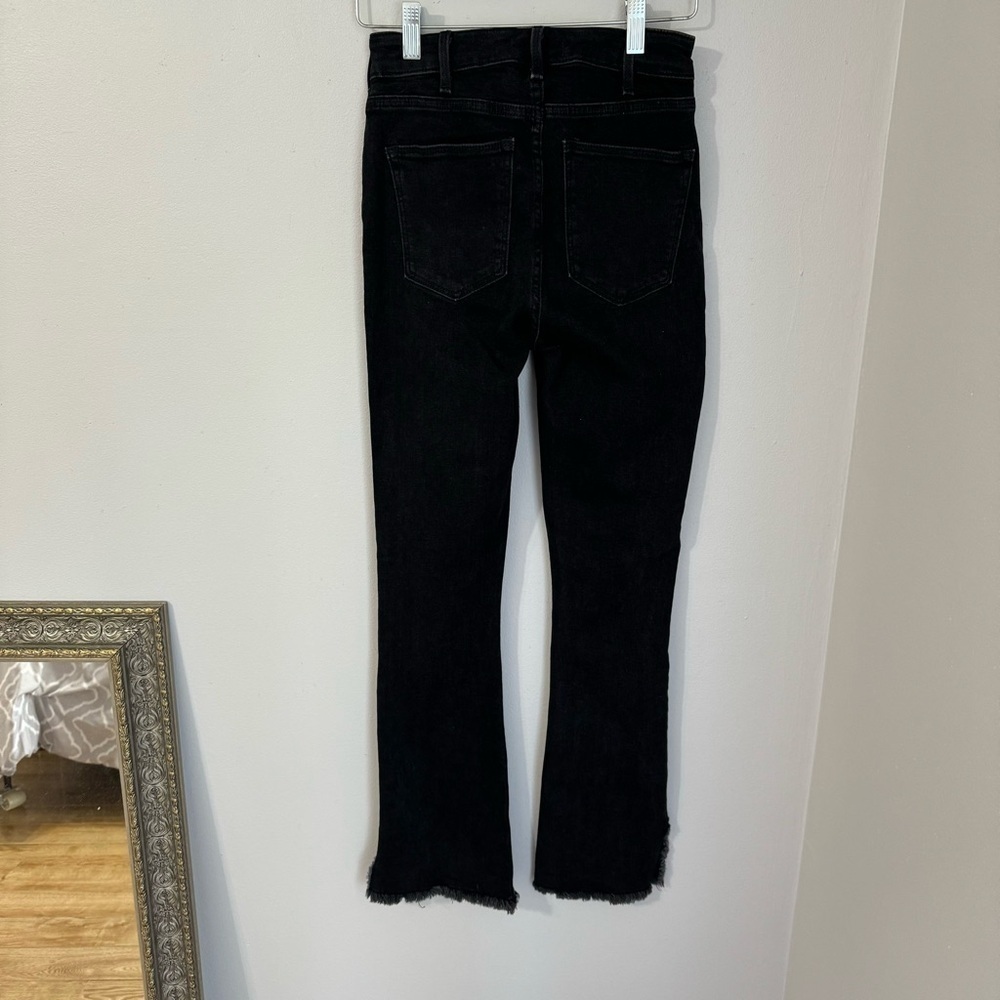 NWT ABERCROMBIE & FITCH HIGH RISE ANKLE FLARE BLACK Size 24 - Picture 6 of 10